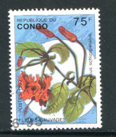 CONGO- Y&T N°982- Oblitéré (fleurs) - Gebraucht