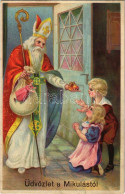 * T3 Üdvözlet A Mikulástól / Saint Nicholas Greeting. Litho (fl) - Ohne Zuordnung