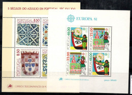 Portugal 1981 Mi. Bl.32-33 Bloc Feuillet 100% Neuf ** Tuiles, Folklore, Costumes - Blocs-feuillets