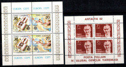 Turquie 1982 Mi. Bl.21-22 Bloc Feuillet 100% Neuf ** Evénements Historiques,Président D'Atatürk - Blocks & Sheetlets