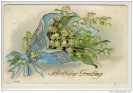 BIRTHDAY Greetings With Flowers, 1909 , Embossed Card - Geburtstag