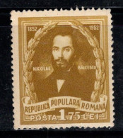 Roumanie 1952 Mi. 1414 Neuf ** 100% 1,75 L, Balcescu - Unused Stamps