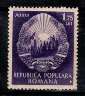 Roumanie 1952 Mi. 1379 Neuf ** 60% Armoiries, 1,75 L, - Neufs