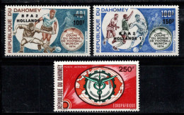 Dahomey 1974 Mi. 574-75,612 Neuf ** 100% Poste Aérienne Football,Pays-Bas,Europafrica - Altri - Africa