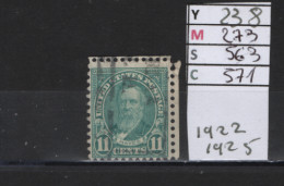 PRIX FIXE Obl 238 YT 273 MC 563 SCO 571 GIB Hayes 1922 1925  Etats Unis 58/08 - Used Stamps