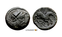 CARNUTES Bronze PIXTILOS Au Griffon Courant Contremarque - Celtic