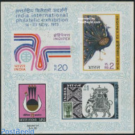 India 1973 INDIPEX S/s, Mint NH, Nature - Birds - Elephants - Philately - Stamps On Stamps - Unused Stamps