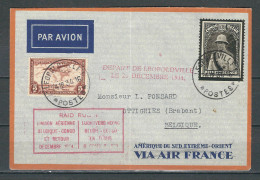 CONGO BELGE 26/12/1934 Raid Par Rubin Belgique /Congo Et Retour Sur Enveloppe - Lettres & Documents