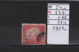 PRIX FIXE Obl 241 YT 277 MIC 566 SCO 574 GIB La Porte D'or 1922 Etats Unis 58/08 - Usados