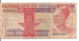 GHANA 5 CEDIS 1982 VF P 19 C - Ghana