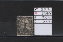 PRIX FIXE Obl 242 YT 279A MIC US567 SCOT US575 GIB  Statue De La Liberté 1922 1925 Etats Unis 58/08 - Used Stamps