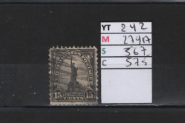 PRIX FIXE Obl 242 YT 279A MIC US567 SCOT US575 GIB  Statue De La Liberté 1922 1925 Etats Unis 58/08 - Oblitérés