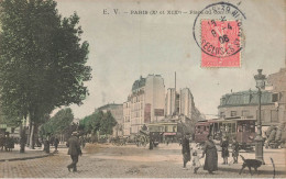 Paris 10ème & 19ème * 1906 * Place Du Combat ( Actuellement Colonel Fabien ) * Tramway Tram - Paris (10)