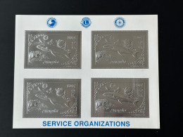 Mongolie Mongolia 1993 Mi. 2472 A Klb. M/S Silver Argent Rotary Lions Dinosaur Dinosaure Dinosaurier Wal Whale Butterfly - Vor- U. Frühgeschichte