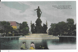 75 Paris Place De La Nation La Fontaine De Dalou Triomphe De La Republique - Standbeelden