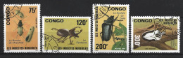 Congo Rep. 1991  Insect Y.T. 907/910 (0) - Oblitérés