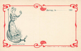 Bernay * CPA Illustrateur Art Nouveau Jugendstil Publicitaire " Le Lexovien G. DESSEAUX Fils " - Bernay
