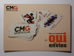JEU DE CARTES - Sport : Cycling , Body Pump, Power Sculpt ... - Carte Publicitaire CMG Sports Club - Carte Da Gioco
