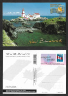 SE)1996 CANADA, MAIN HARBOR LIGHTHOUSE POSTCARD, NEW BRUNSWICK, FLAG OF CANADA, UNCIRCULATED, NEW - Gebruikt