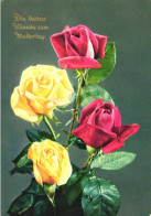 HOLIDAY, CELEBRATION, MOTHER'S DAY, ROSES, GERMANY, POSTCARD - Fête Des Mères