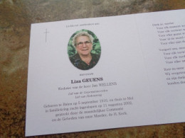 Doodsprentje/Bidprentje   Liza GEUENS   Balen 1916-2002 Mol  (Wwe Jan WELLENS) - Religion & Esotérisme