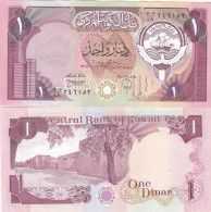 Kuwait 1 Dinar 1980 1990 P-13 AU/UNC - Koeweit