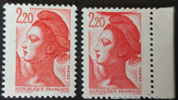 2376e ** Variété Griffe Haut Du Cadre Liberté 2.20F - Unused Stamps