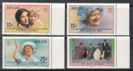 1985 Belize Queen Mother Royalty Complete Set Of 4   MNH - Belize (1973-...)