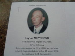 Doodsprentje/Bidprentje  August MUYSHOND   Angleur 1926-2002 Mol  (Wdr Regina HAEPERS) - Religion & Esotérisme