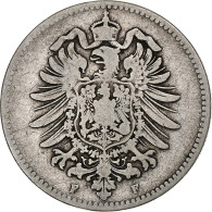 Monnaie, GERMANY - EMPIRE, Wilhelm I, Mark, 1878, Stuttgart, TB, Argent, KM:7 - 1 Mark