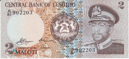 BILLETE DE LESOTHO DE 2 MALOTI DEL AÑO 1981 SIN CIRCULAR (UNC)  (BANKNOTE) - Lesotho