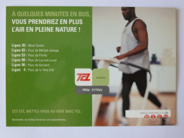 SPORTIF / COUREUR En Salle - Transports En Commun TCL Lyon - Lignes De Bus - Carte Publicitaire TCL Evasion - Athlétisme