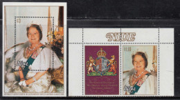 1980 Niue Queen Mother Royalty Complete Set Of 1 + Souvenir Sheet  MNH - Niue