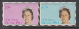 1980 Norfolk Island  Queen Mother Royalty Complete Set Of 2  MNH - Norfolk Island