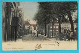 * Sluis (Zeeland - Nederland) * (Uitg A. Van Overbeeke - KLEUR) Kade Oostzijde, Boulangerie, Animée, Cheval, TOP - Sluis