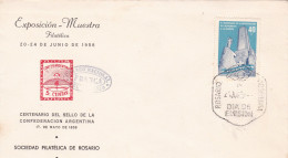 Argentina - 1958 - FDC - Centenary Of The Stamps Of The Argentine Confederation - Philatelic Society Of Rosario- Caja 30 - FDC