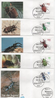 Germany Deutschland 1993 FDC X5 Fur Die Jugend, Fauna Bugs Bug Insect Insects Beetle Käfer, Canceled In Berlin - 1991-2000