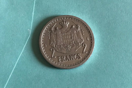 Pièce De Monnaie 2 F Monaco Sans Date - 1960-2001 Francos Nuevos