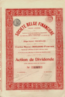 - Titre De 1913 - Société Belge Financière - - Banque & Assurance