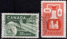 Canada U  289/290 (o) Usado. 1956 - Oblitérés