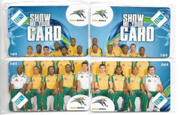 S. Africa - Telkom - Bafana Football Team Complete Puzzle Of 4, Exp.09.2012, 25R, NSB - Suráfrica