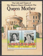 1985 Tuvalu Queen Mother Royalty  Souvenir Sheet   MNH - Tuvalu