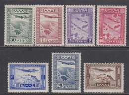 Grece 1933 - Par Avion, Mi-Nr. 362/68, MNH** - Unused Stamps
