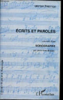 Ecrits Et Paroles - Collection Musique Et Musicologie. - Feldman Morton - 1998 - Muziek