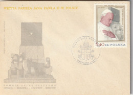 THEMATIC POPE:  Ist VISIT TO POLAND BY POPE JOHN PAUL II.  2 VALUES AND 2 MINIATURE SHEETS ON FIRST DAY COVERS - POLAND - Papi