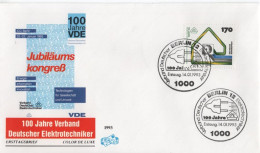 Germany Deutschland 1993 FDC Verband Deutscher Elektrotechniker, Association Of German Electrical Engineers VDE, Berlin - 1991-2000
