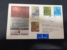 9-2-2024 (3 X 44) UK (Great Britain) FDC - 1976 - Printing In England - 1971-1980 Decimale  Uitgaven