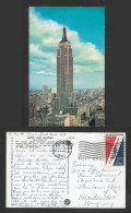 SE)1960 USA, POSTCARD EMPIRE STATE BUILDING, SKYSCRAPER, PAN AMERICAN GAMES CHICAGO 569', CIRCULATED FROM USA TO MONTEVI - Gebruikt