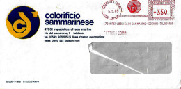 SAN MARINO - 1985 COLORIFICIO SAMMARINESE - Ema Affrancatura Mecc. Rossa Red Meter Su Busta Viaggiata - 18115 - Brieven En Documenten