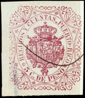 ESPAGNE / ESPANA - COLONIAS (Puerto-Rico) 1882 Sello Fiscal "RECIBOS Y CUENTAS" 5c De Peso Deep Claret - Usado - Puerto Rico